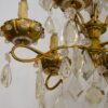 Jansen Chandelier giltbronze and crystal, 6 arms, 1940 - Image 3