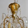 Jansen Chandelier giltbronze and crystal, 6 arms, 1940 - Image 4