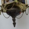 Farol Oriental de Bronce hexagonal con vidrios de colores - Imagen 3