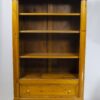 English european pine wood bookcase, three shelves 1930