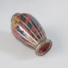 Pequeño jarron de ceramica japonesa Meiji con cesta de metal plateado superpuesto 1910 - Imagen 2