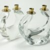 Vintage candleholders in crystal, Schneider design, 1960