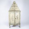 Italian Corner Cabinet Painted With Flowers