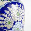 Blue Glazed Terracotta Vase With Flowers - Image 2