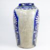 Blue Glazed Terracotta Vase With Flowers - Image 3