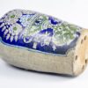 Blue Glazed Terracotta Vase With Flowers - Image 4