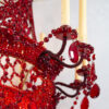 Araña Tejida Con Bolitas De Vidrio Rojas Estilo Jansen - Imagen 4