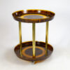 Round Faux Carey Round Bar Trolley Table
